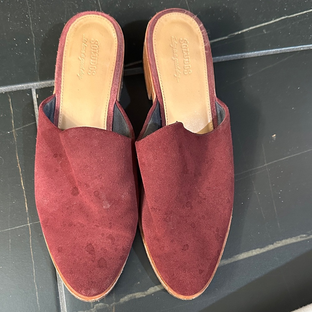 Sundance Wine Suede Women's Mules